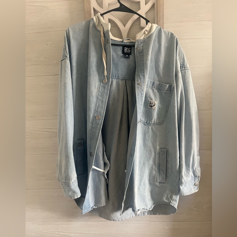 BDG Blair Denim Hooded Shirt Jacket